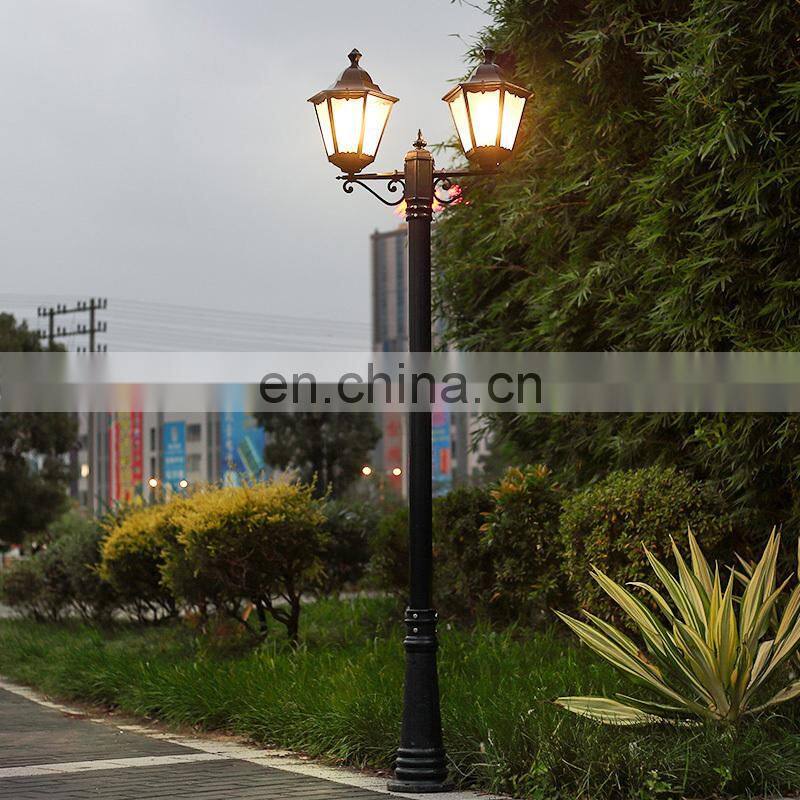 Modern pathway landscape post top street lamp 3m 30w outdoor led garden lighting pole lights fixtures
