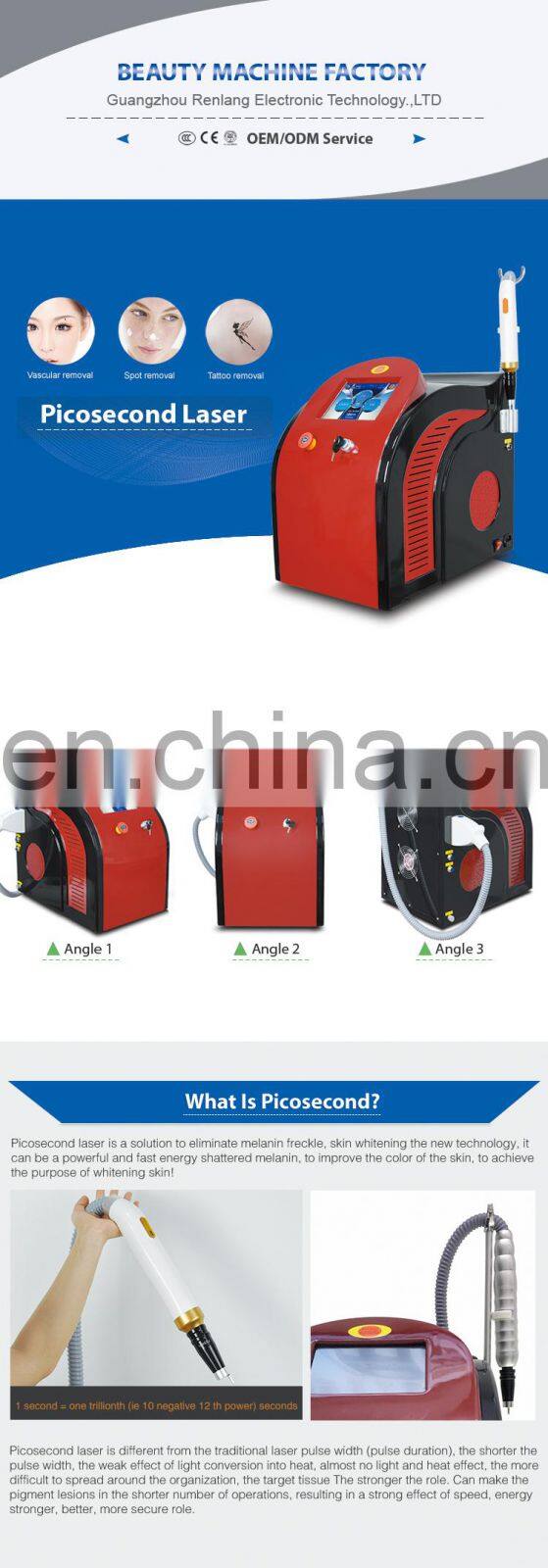 755nm New Style Picosecond Laser Tattoo Removal Machine Factory Price for Sale