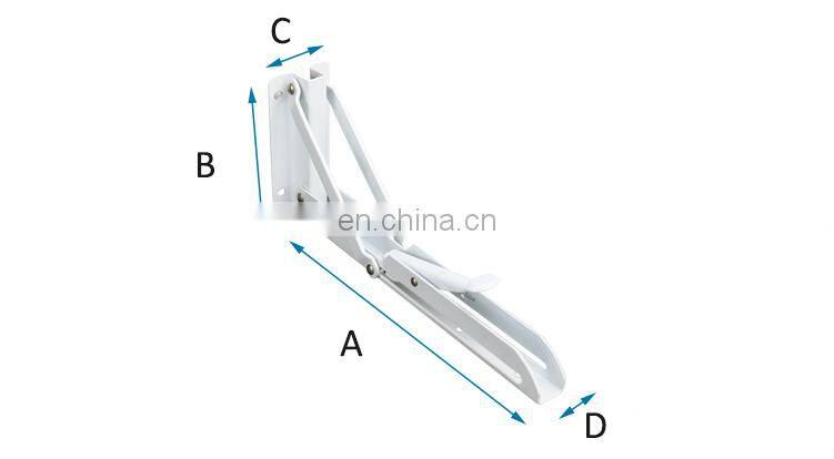 Heavy Duty Furniture Shelf Triangle Folding Steel Metal Angle Table Support Bracket