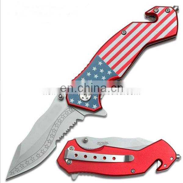 8.1"Series Glass Breaker Emergency Folding Rescue Pocket Knife