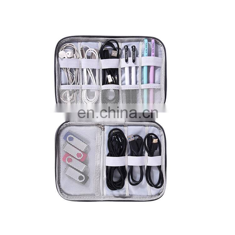 Amazon Hotsale Waterproof Slim Electronic Accessories Storage Case Travel Cable Organizer Bag For USB SD Card