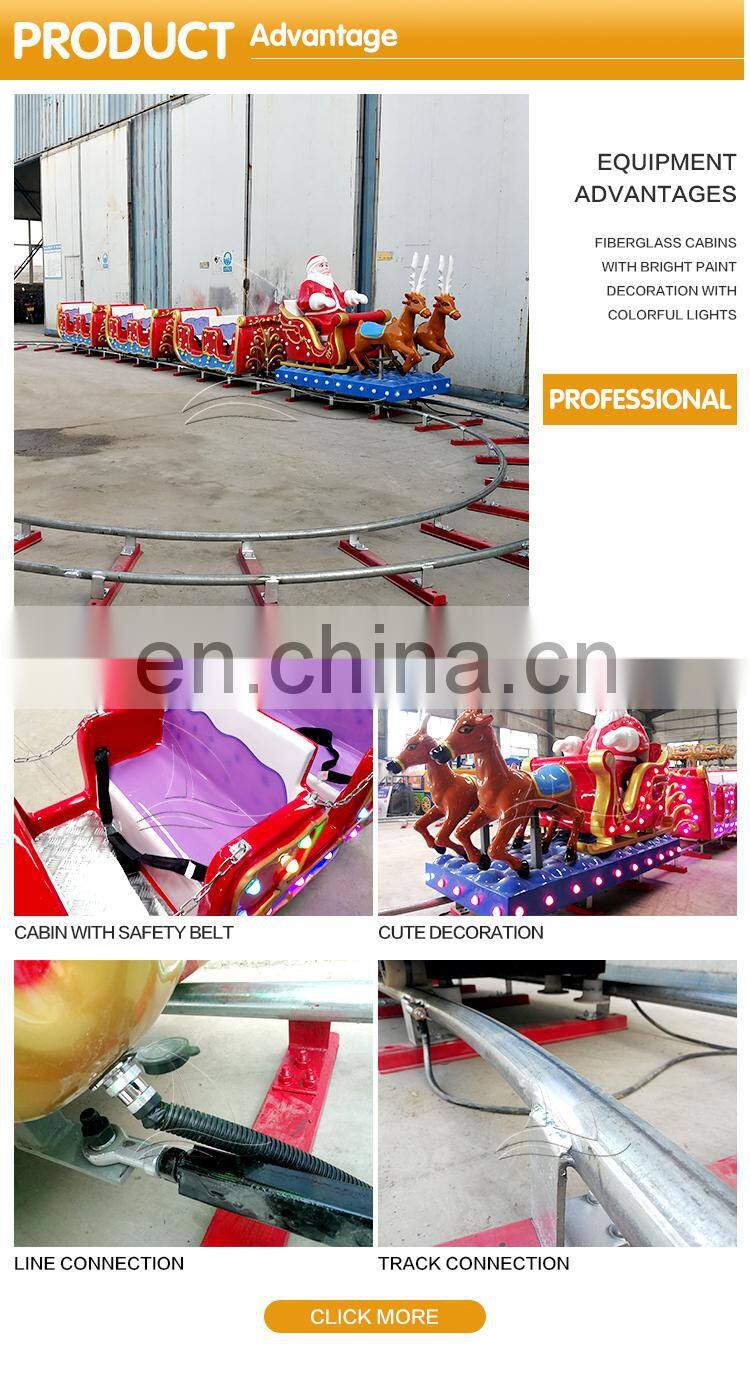 Theme park rides amusement game machine Kids christmas electric train for sale