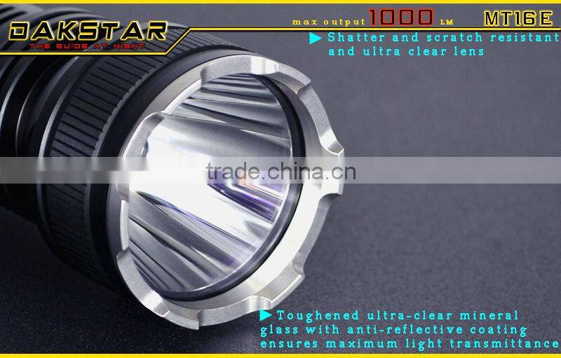 DAKSTAR MT16E XM-L U3 1000LM 18650 Self Defense Side Switch LED Flashlight With CREE