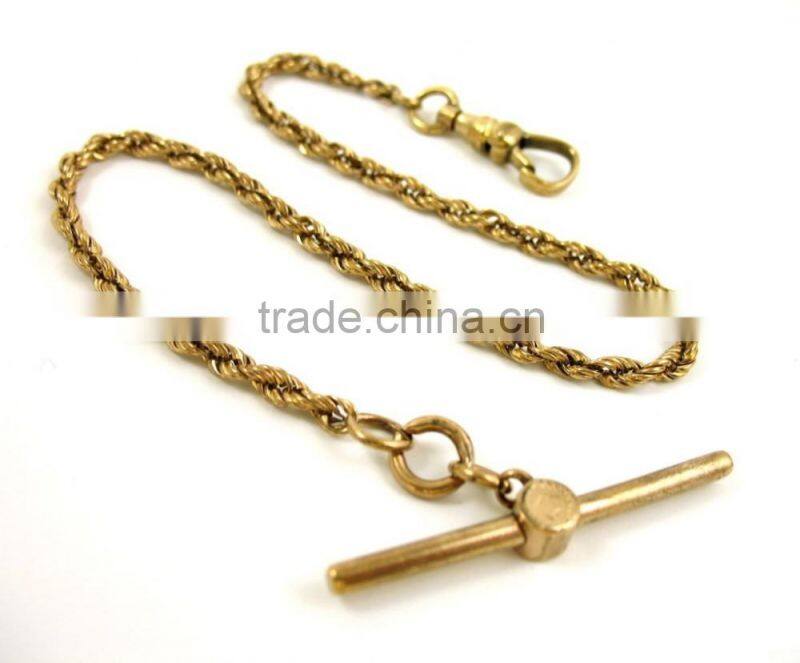 Gold Tone Double Classic Cable digital watch chain