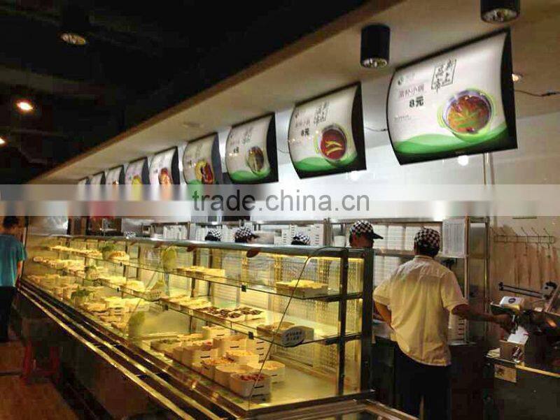 APEX restaurant ventilated refrigeration hot pot equipment chafing dish order food showcase