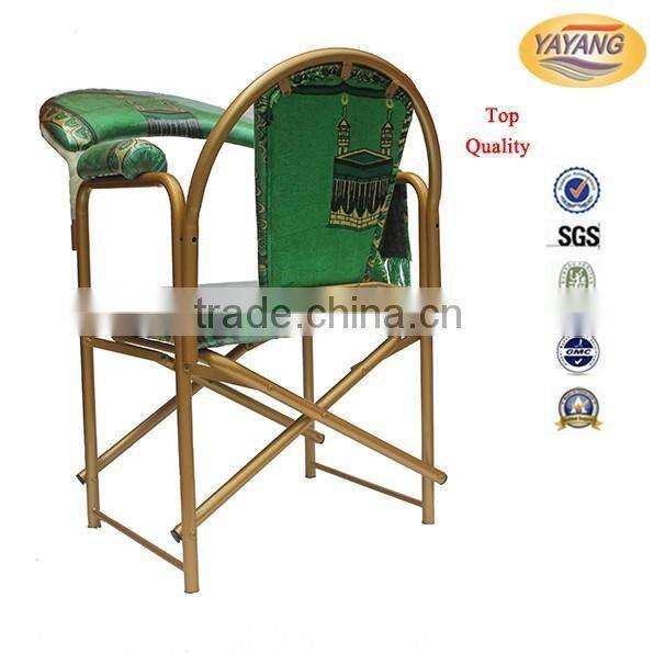 Factory price folding muslin metal prayer chair for church
