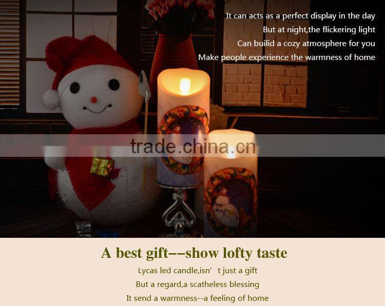Christmas gift home decor wax battery operated candle led light