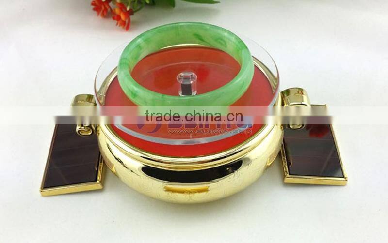 90mm DIA Round Luxury Jewelry Necklace Exhibition Solar Show Stand Platform