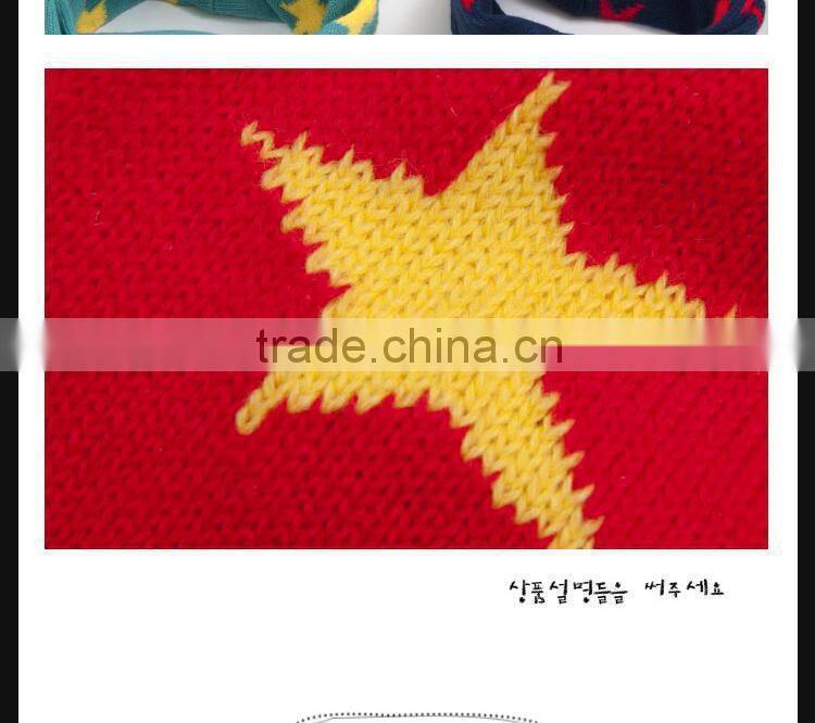 2014 New Arrival Stars And Cute Cats Pattern Kids Baby Winter Circle Loop Scarf