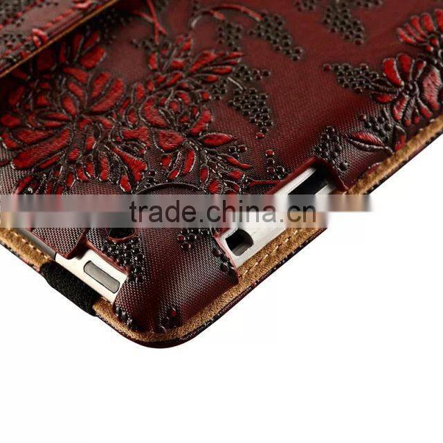 Flower 360 rotate stand leather case For iPad 6