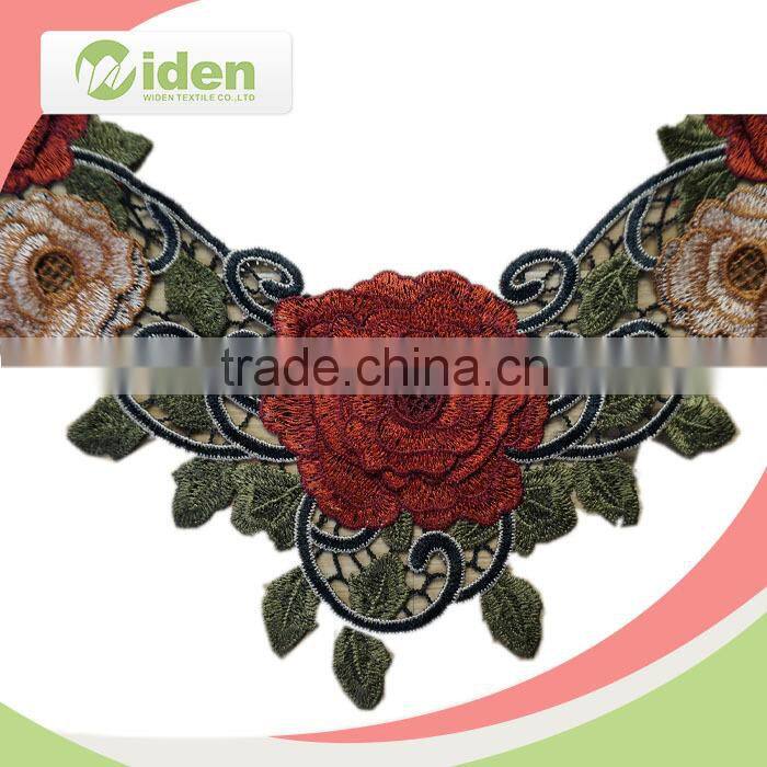 Lace dress patterns for girls rose flower pattern 3D collar lace