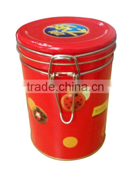 cookie tin packaging box with lock