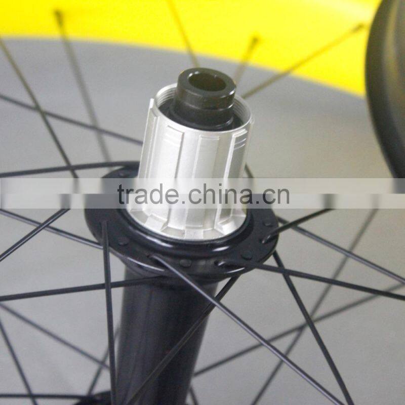 65mm wide hookless fat bike wheels On Promotion Thru Axle 32h Fat Bike Carbon Wheelset