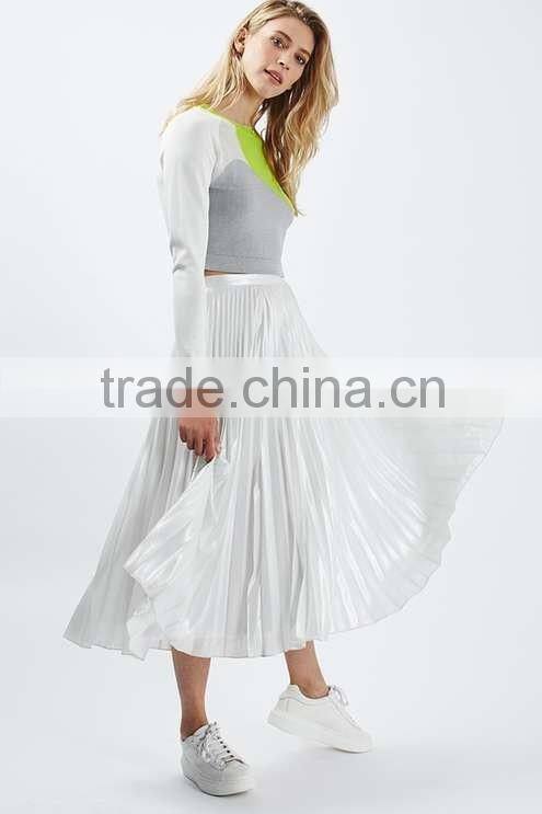 2016 Women Colour Block Cropped Knit HSS3030