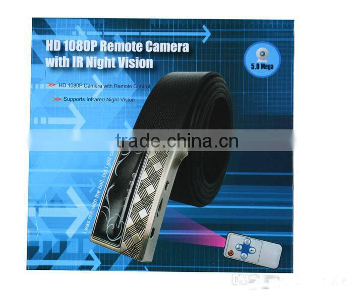 1080P Leather Belt Buckle hidden Camera DVR with Infrared Night Vision & Motion Detection &Remote Control Video&Audio Record