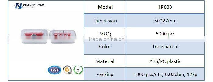 EAS tag antitheft hard tag two tubes PC ink pin tag