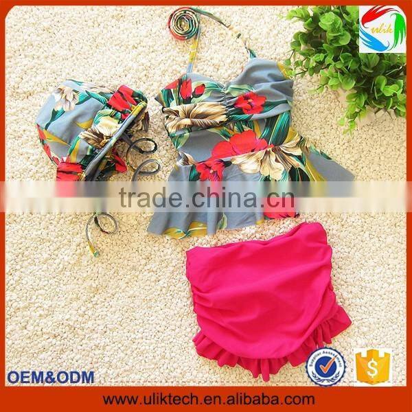 2016 Lovely kid swimming suit for bikini girl child beachwear whoelsale kid bathing suit (S056)