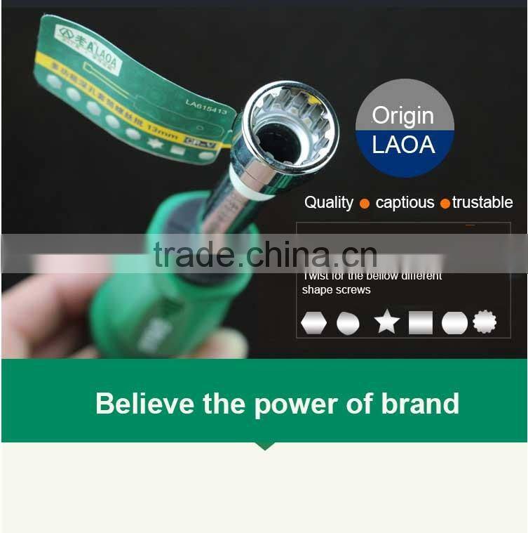 LAOA12 Angle Torx CR-V Mulction Socket Screwdriver Rubber Handle Screw Driver tool Arbor hardening Antislip Metal For Hex Screw