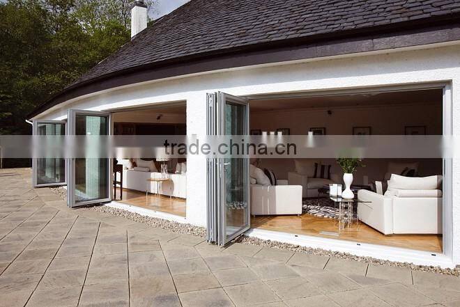 Aluminium sliding door with double glazing glass with large size