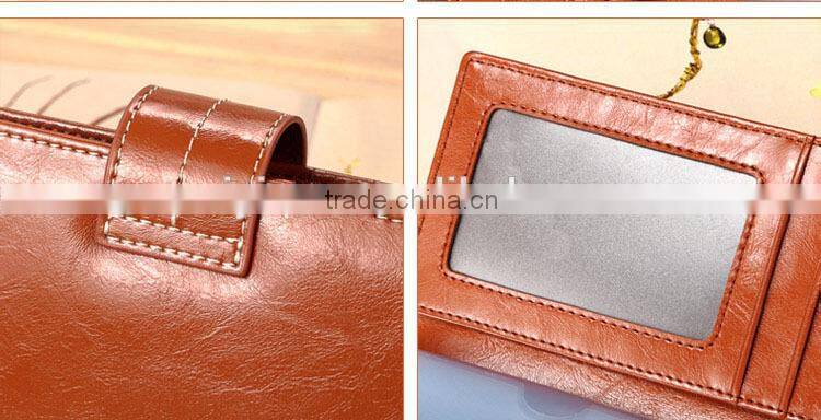 long genuine leather business card holder large capacity bank card holder wallet
