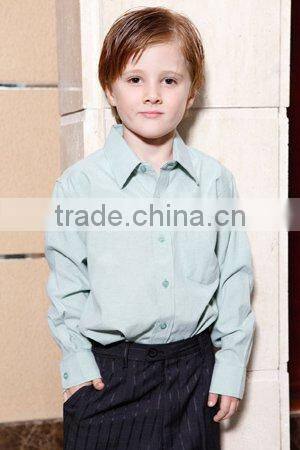 Classical Design Hot Sale plain colorful light blue school boy shirt