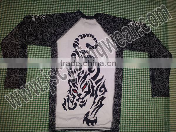 Custom Long Sleeve Spandex/Lycra Sublimation Printed Compression Shirt