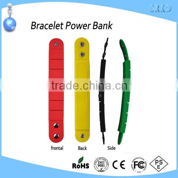 High quality bracelet shape 2600mah power bank