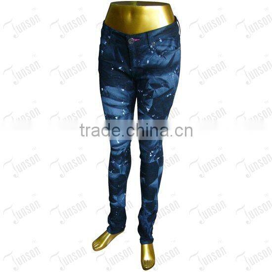 Lady's denim jeans JS-10921# black