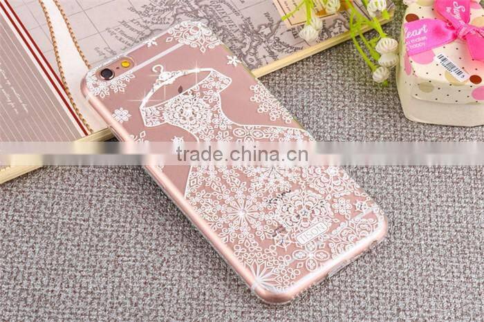 for iphone 6 6s clear tpu case diamond luxury design