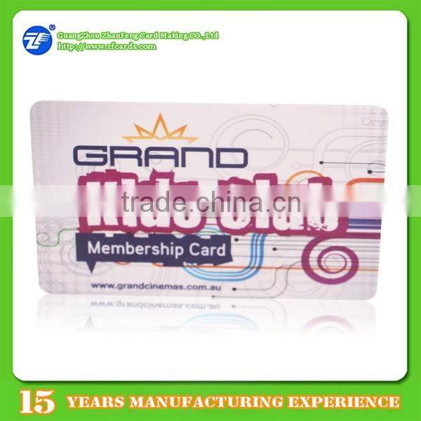 Club CR80 plastic reward discount membership card with barcode