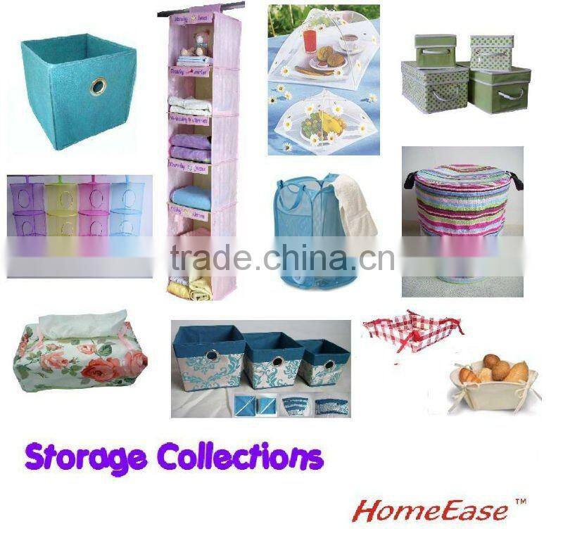 Home living collapsible fabric lined storage boxes
