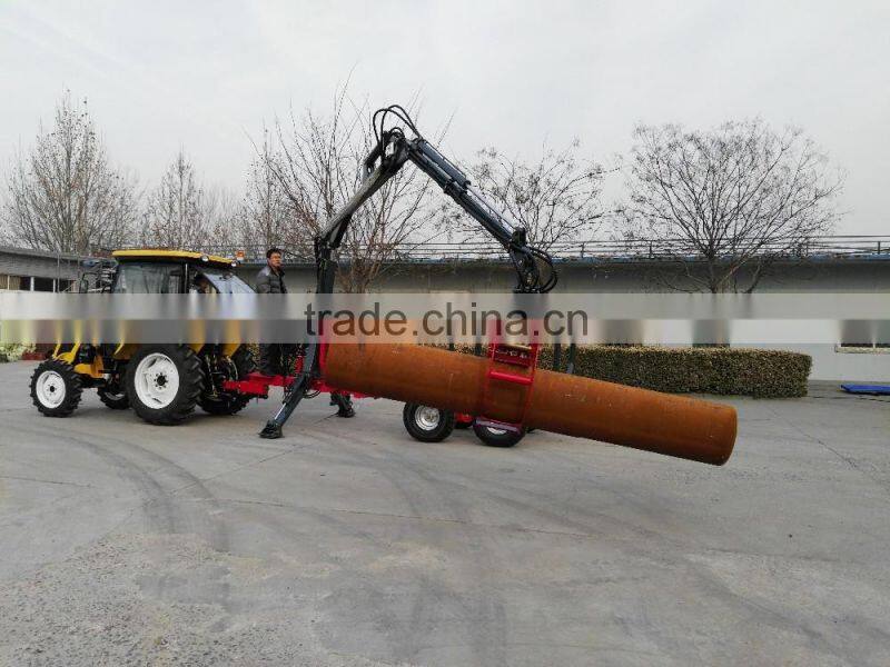forest equipment, log trailers with grapple ,telescopic crane with cheaper price
