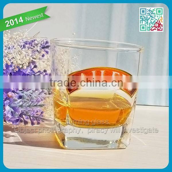 whisky cup round mouth whisky cup new style whisky glasss with thick quare bottom
