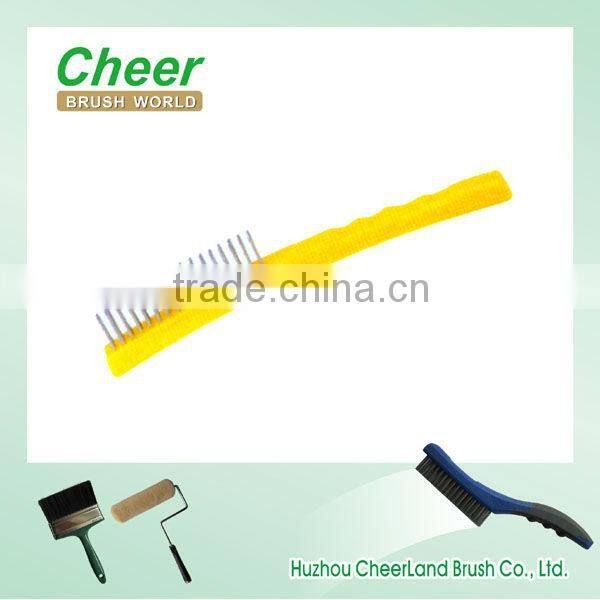 Wire Brush with black wire,plastic handle.