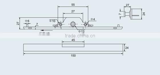 Aluminium door transmission box DT904