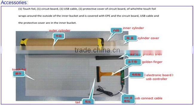 Transparent holographic rear projection film,42 inch interactive touch foil window glass display