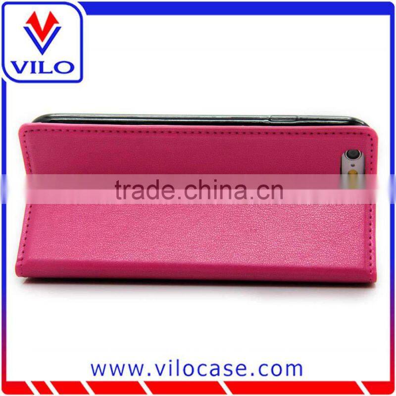 card holder Combo color Leather flip case for iphone 6s with window