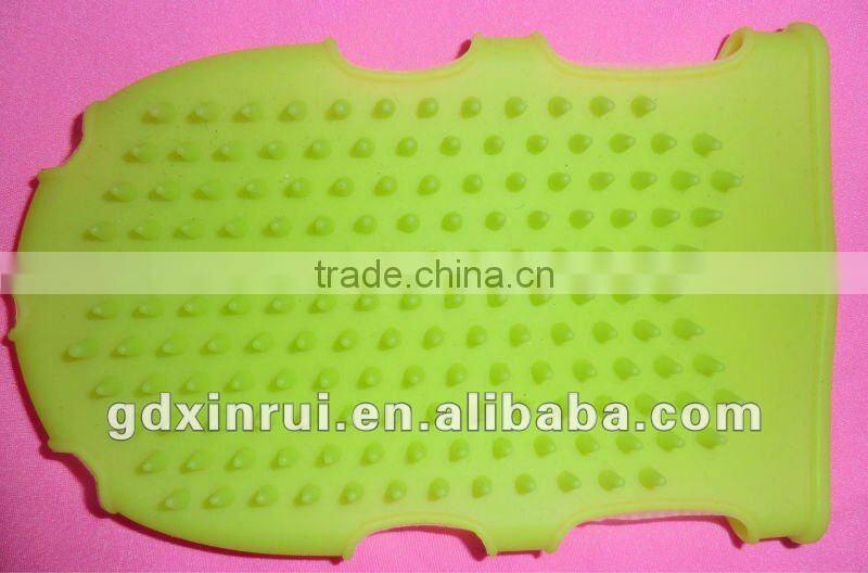 soft silicone massage bath gloves