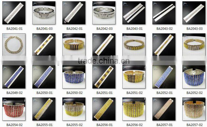 latest more row fake hip hop gold cz bracelets