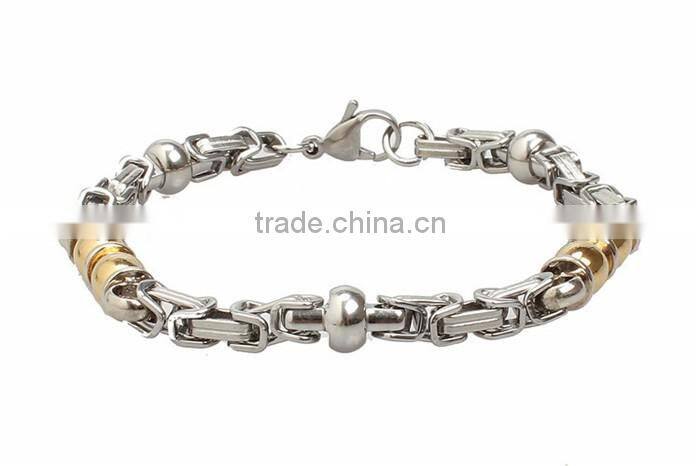 Latest design joint 316l stainless steel jewelry bracelet for men