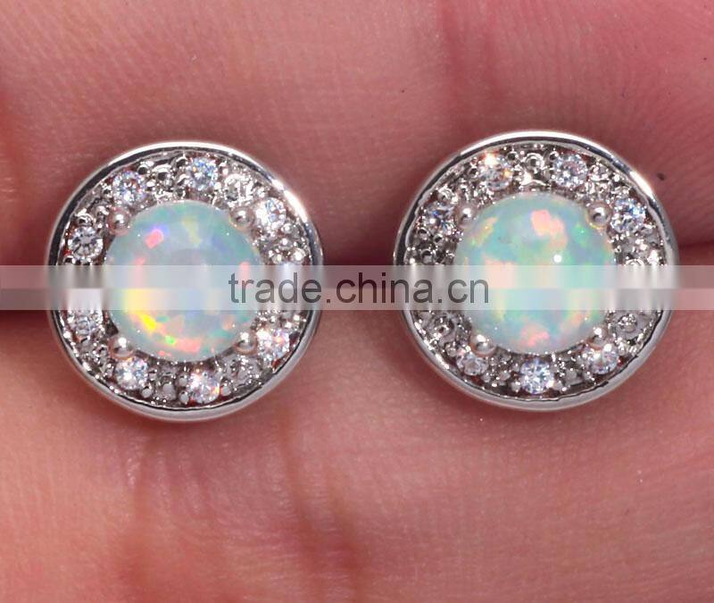 Opal Factory Direct Sale !!! Custom 925 Sterling Silver Opal Earring Wholesale