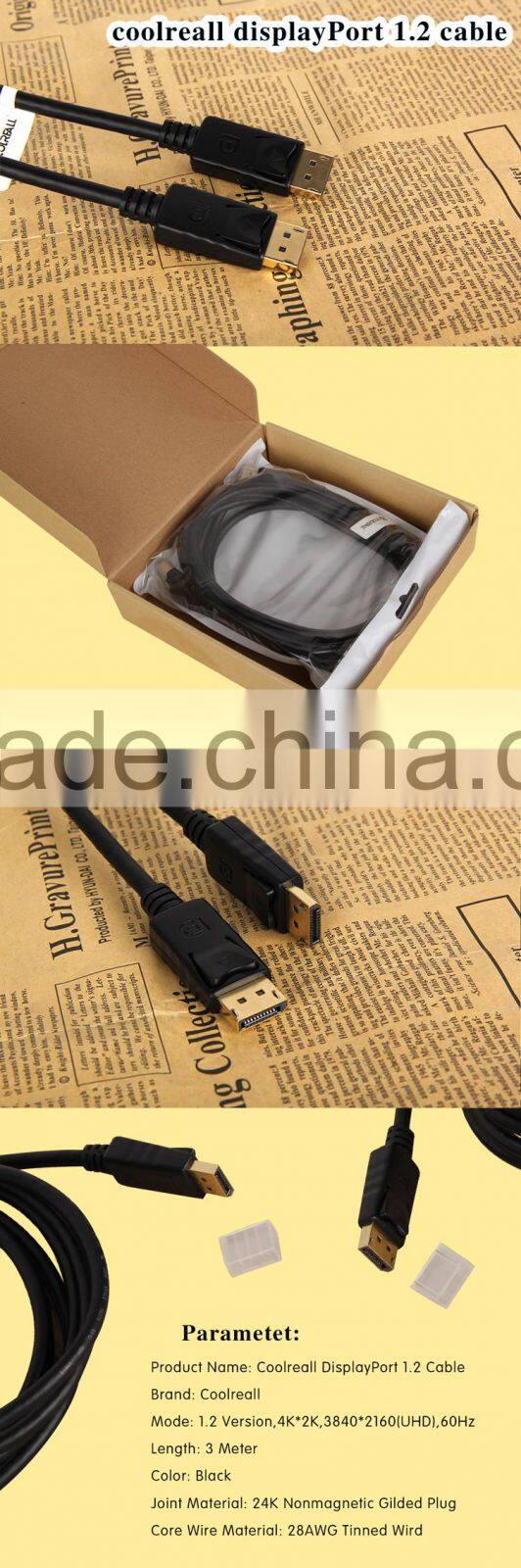 DisplayPort 1.2 Cable Connector displayport female for male adapter