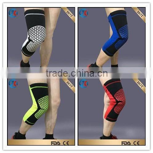 sports adjustable knitted silicon knee brace pad best selling product in europe