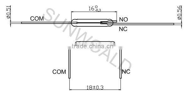 Normally open/closed Magnetic proximity sensor Glass Reed switch NO/ NC