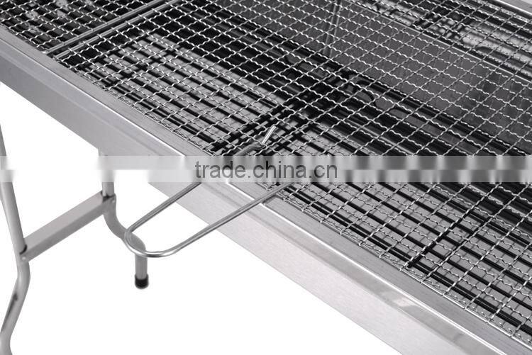 For camping used Good QualityOutdoor Stainless Steel Foldable charcoal bbq grill