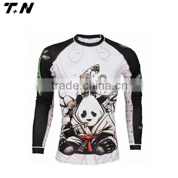 popular fitness blank compression jersey for men
