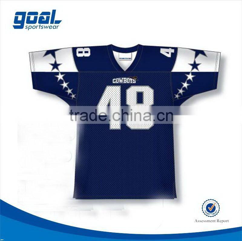 Dri fit factory price latest custom sublimation american football uniforms
