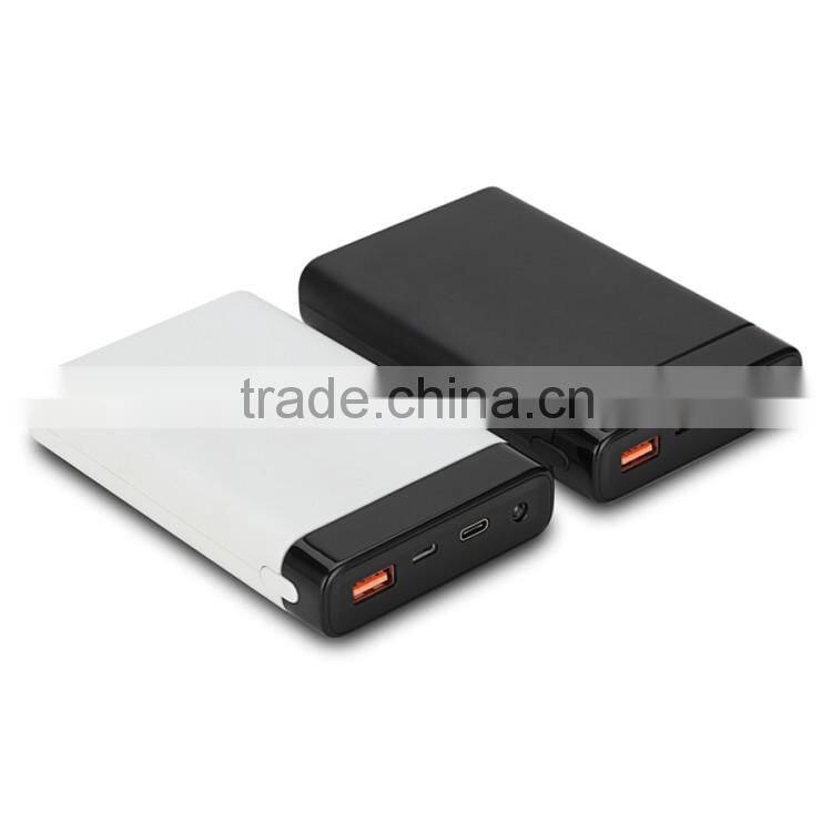 newest 10000mAh altra-slim QC2.0 power bank with led light and led display