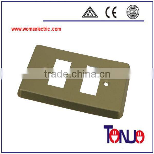 plug socket 2 gang steel cover
