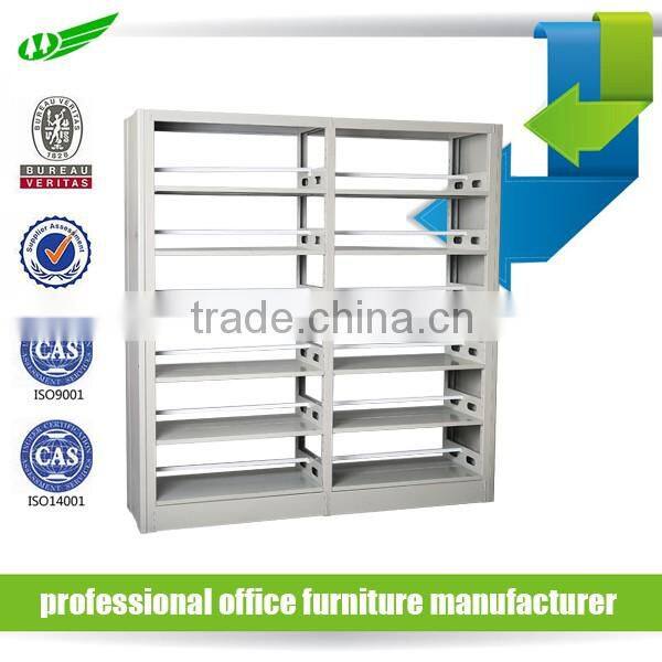 6 layer steel library book shelf with double side